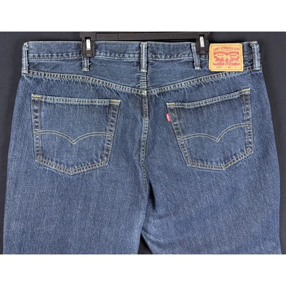 Levi's Strauss Men's 559 44x32 (30) Original Straight Fit Jeans - Dark Wash
